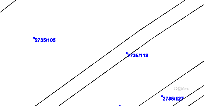 Parcela st. 2735/113 v KÚ Klobouky u Brna, Katastrální mapa