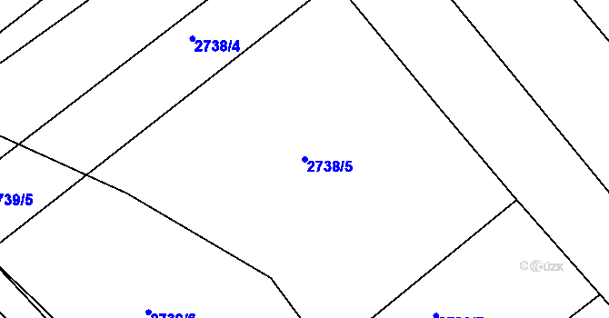 Parcela st. 2738/5 v KÚ Klobouky u Brna, Katastrální mapa