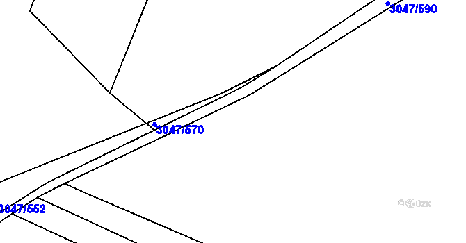 Parcela st. 3047/579 v KÚ Klobouky u Brna, Katastrální mapa