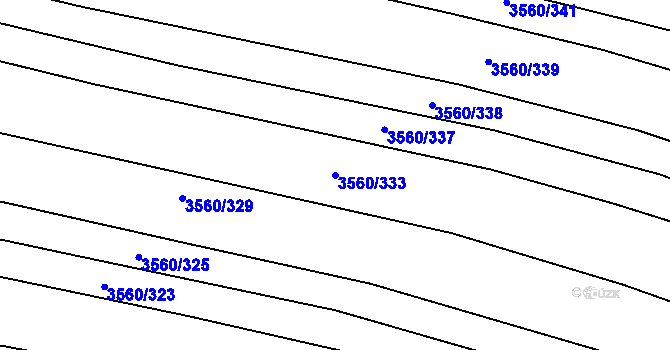 Parcela st. 3560/333 v KÚ Klobouky u Brna, Katastrální mapa
