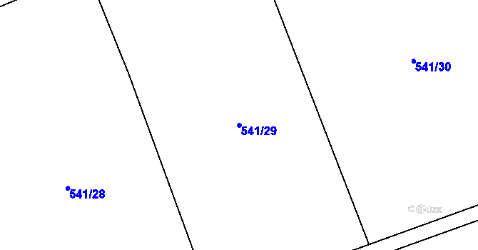 Parcela st. 541/29 v KÚ Klokočí, Katastrální mapa