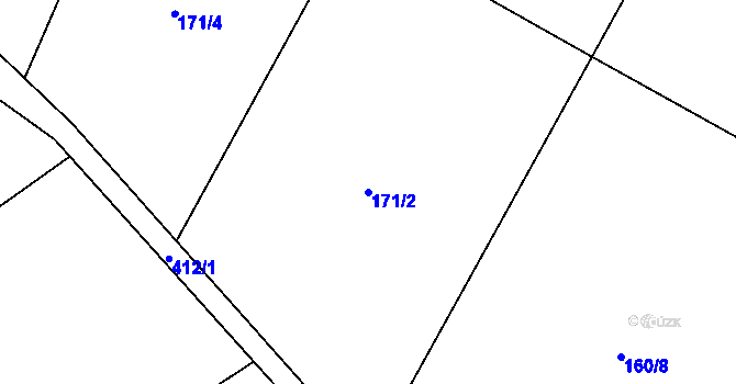 Parcela st. 171/2 v KÚ Klokočov, Katastrální mapa