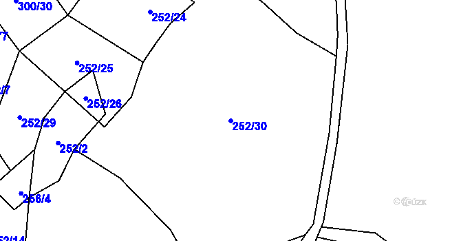 Parcela st. 252/30 v KÚ Klokočov, Katastrální mapa
