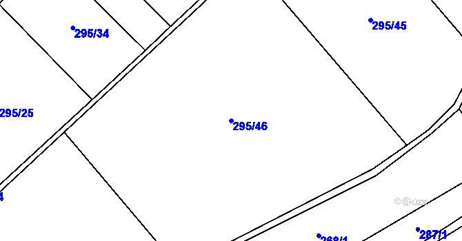 Parcela st. 295/46 v KÚ Klokočov, Katastrální mapa