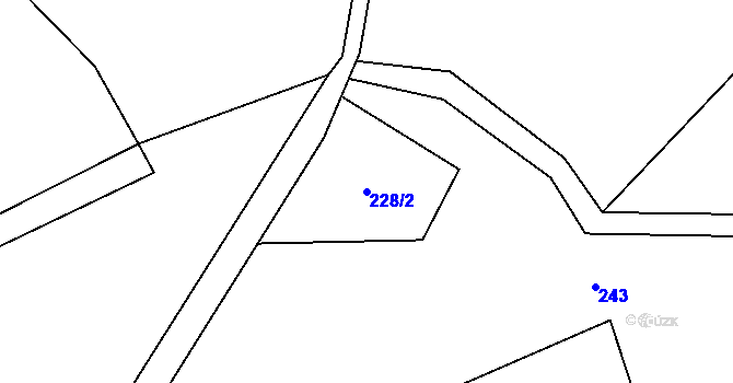 Parcela st. 228/2 v KÚ Klokočov, Katastrální mapa