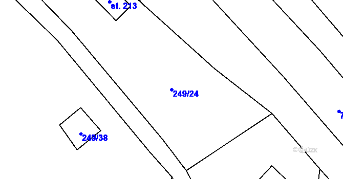Parcela st. 249/24 v KÚ Klokočov, Katastrální mapa