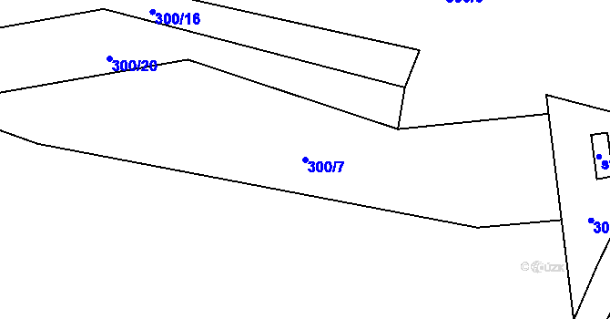 Parcela st. 300/7 v KÚ Klokočov, Katastrální mapa