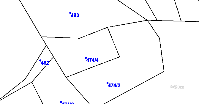 Parcela st. 474/3 v KÚ Loučky u Turnova, Katastrální mapa