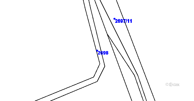 Parcela st. 2698 v KÚ Loučky u Turnova, Katastrální mapa