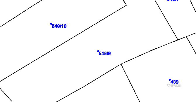 Parcela st. 548/9 v KÚ Loučky u Turnova, Katastrální mapa
