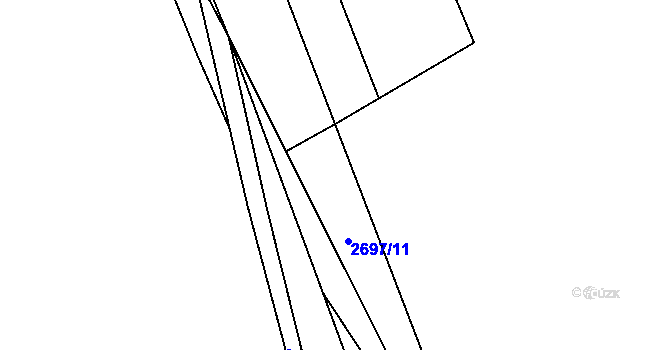 Parcela st. 2697/11 v KÚ Loučky u Turnova, Katastrální mapa