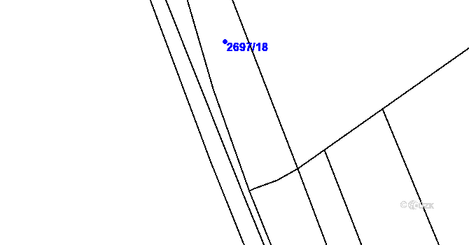 Parcela st. 2697/17 v KÚ Loučky u Turnova, Katastrální mapa