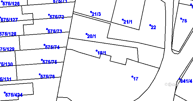 Parcela st. 18/1 v KÚ Klokoty, Katastrální mapa