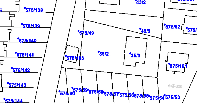 Parcela st. 35/2 v KÚ Klokoty, Katastrální mapa