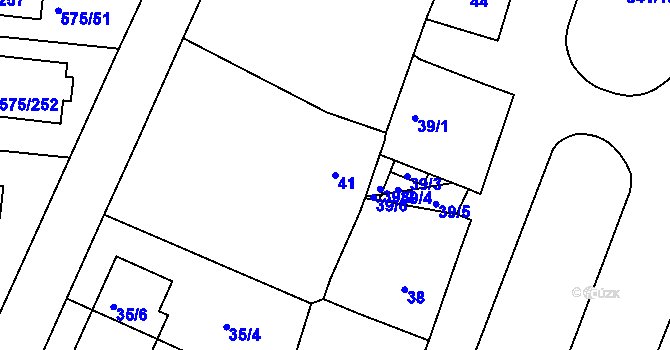 Parcela st. 41 v KÚ Klokoty, Katastrální mapa
