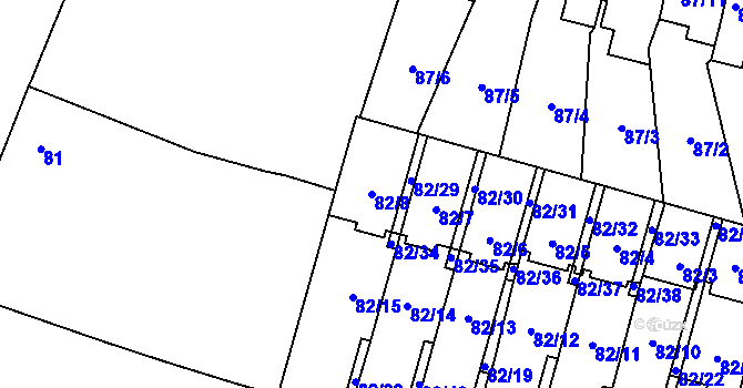 Parcela st. 82/8 v KÚ Klokoty, Katastrální mapa