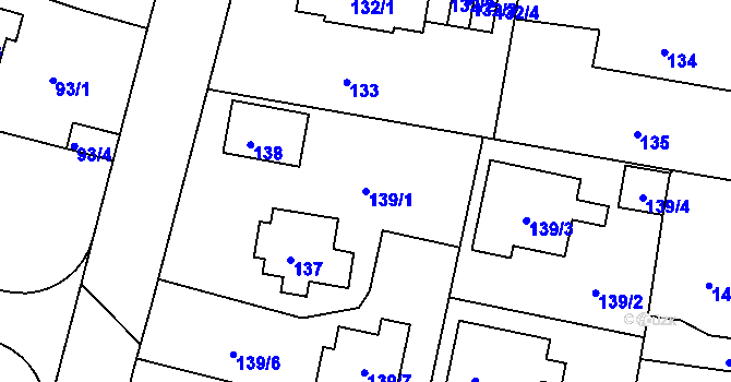 Parcela st. 139/1 v KÚ Klokoty, Katastrální mapa