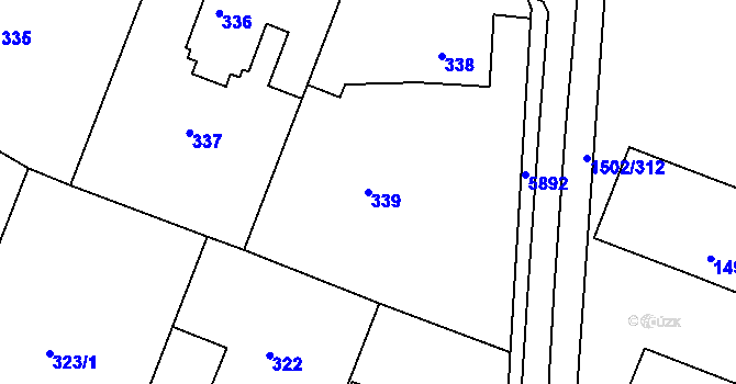Parcela st. 339 v KÚ Klokoty, Katastrální mapa