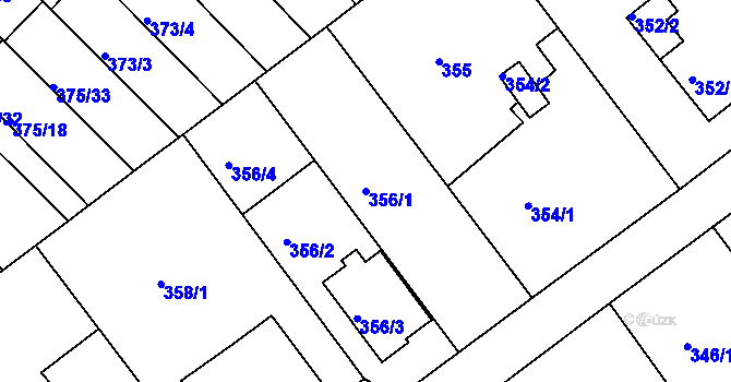 Parcela st. 356/1 v KÚ Klokoty, Katastrální mapa