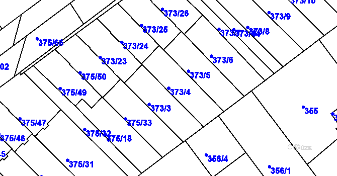 Parcela st. 373/4 v KÚ Klokoty, Katastrální mapa