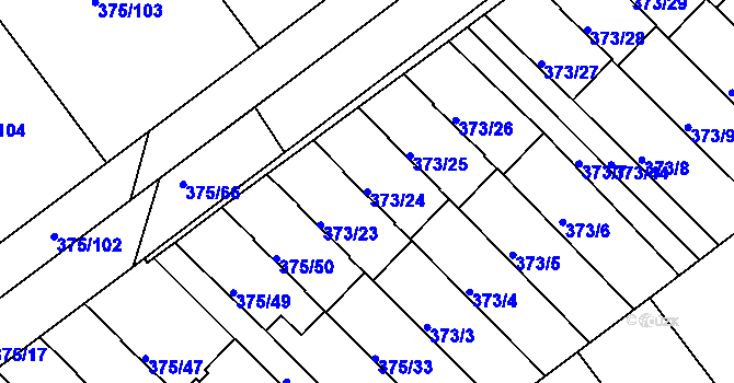 Parcela st. 373/24 v KÚ Klokoty, Katastrální mapa
