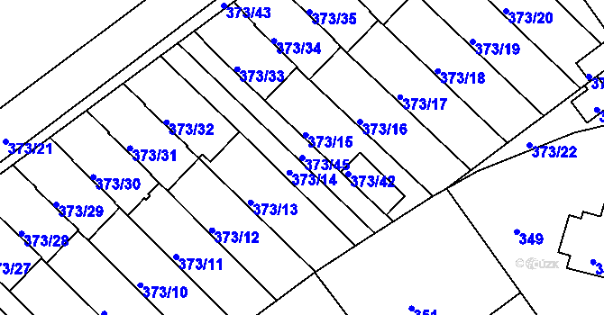 Parcela st. 373/45 v KÚ Klokoty, Katastrální mapa