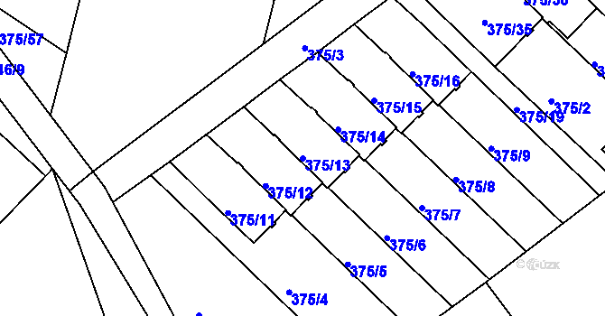 Parcela st. 375/13 v KÚ Klokoty, Katastrální mapa