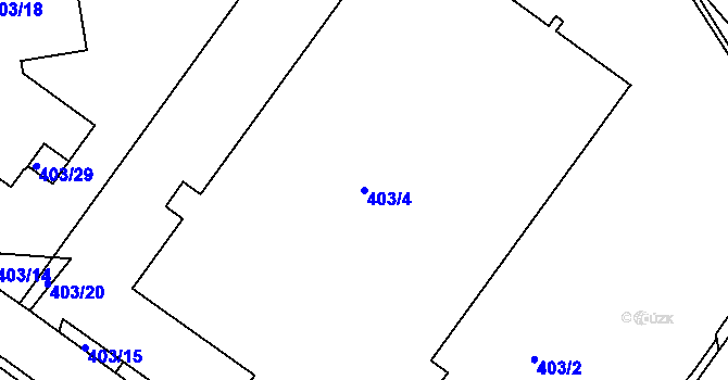Parcela st. 403/4 v KÚ Klokoty, Katastrální mapa