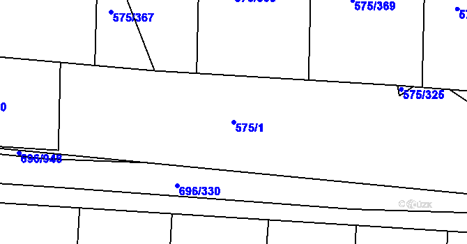Parcela st. 575/1 v KÚ Klokoty, Katastrální mapa