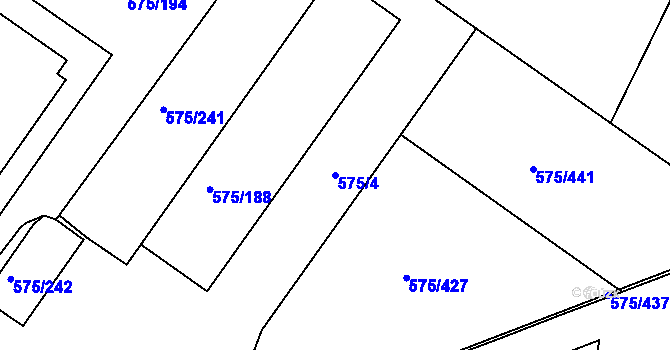 Parcela st. 575/4 v KÚ Klokoty, Katastrální mapa