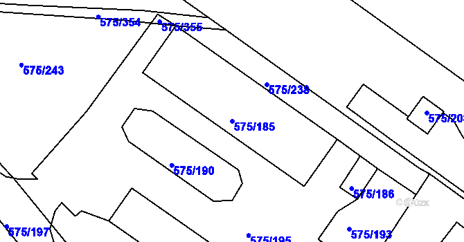 Parcela st. 575/185 v KÚ Klokoty, Katastrální mapa