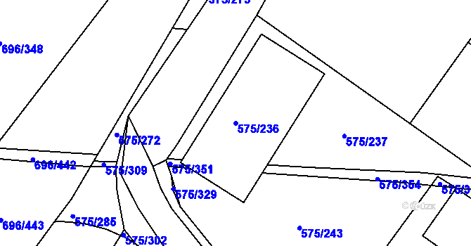 Parcela st. 575/236 v KÚ Klokoty, Katastrální mapa