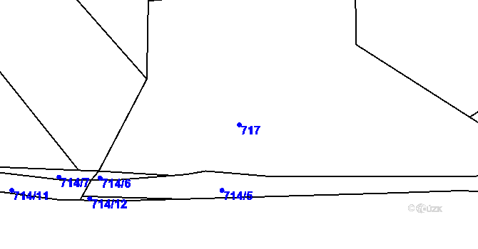Parcela st. 717 v KÚ Klokoty, Katastrální mapa
