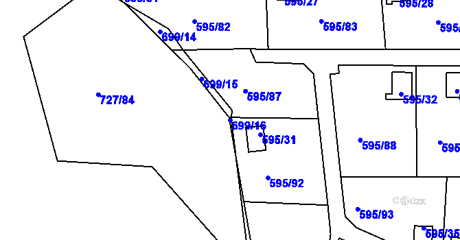 Parcela st. 699/16 v KÚ Klokoty, Katastrální mapa