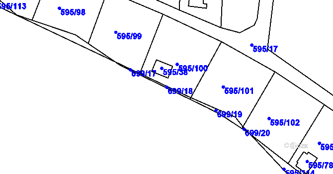 Parcela st. 699/18 v KÚ Klokoty, Katastrální mapa
