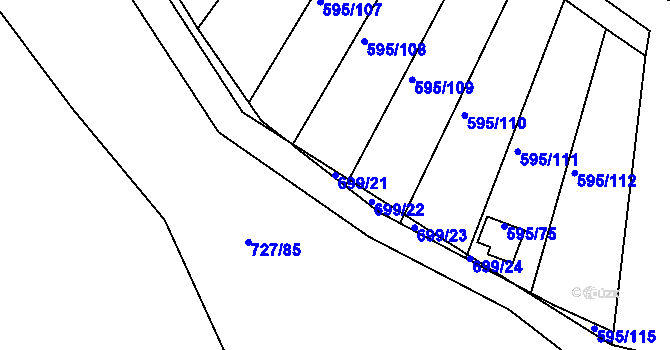 Parcela st. 699/21 v KÚ Klokoty, Katastrální mapa