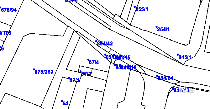Parcela st. 854/41 v KÚ Klokoty, Katastrální mapa