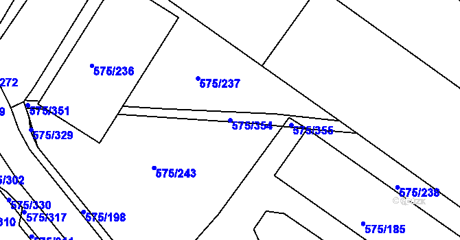 Parcela st. 575/354 v KÚ Klokoty, Katastrální mapa