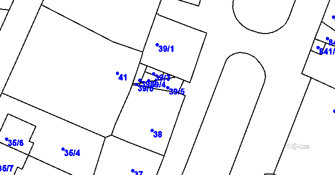 Parcela st. 39/5 v KÚ Klokoty, Katastrální mapa