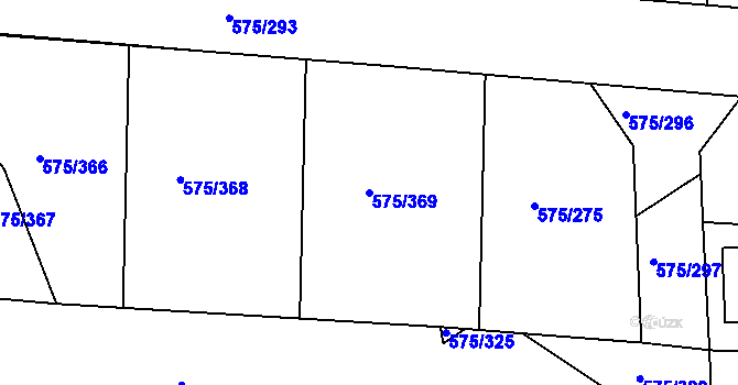 Parcela st. 575/369 v KÚ Klokoty, Katastrální mapa