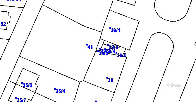 Parcela st. 39/6 v KÚ Klokoty, Katastrální mapa