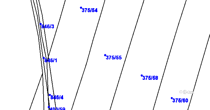 Parcela st. 375/55 v KÚ Klokoty, Katastrální mapa