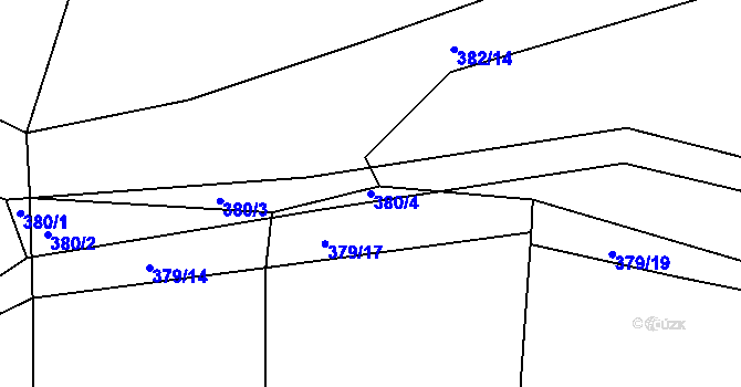 Parcela st. 380/4 v KÚ Klokoty, Katastrální mapa