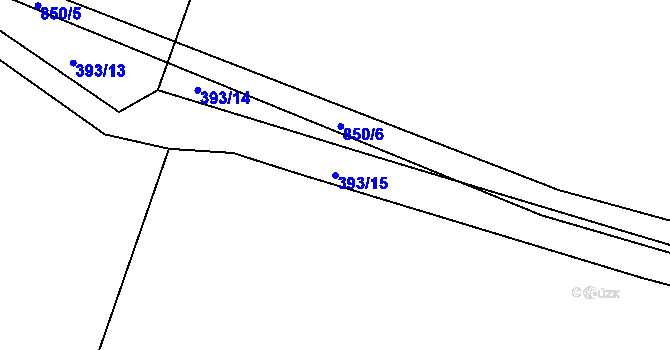 Parcela st. 393/15 v KÚ Klokoty, Katastrální mapa