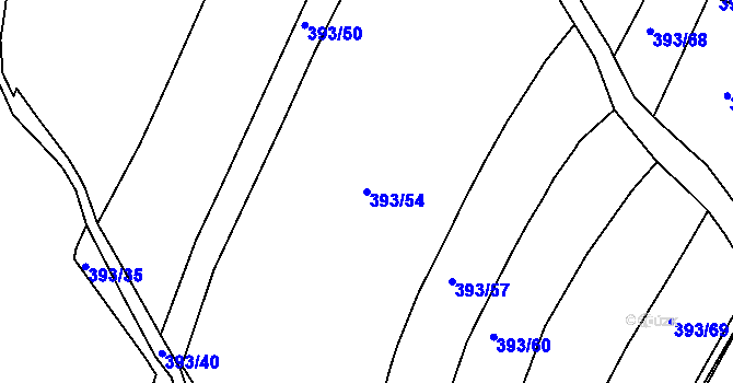 Parcela st. 393/54 v KÚ Klokoty, Katastrální mapa