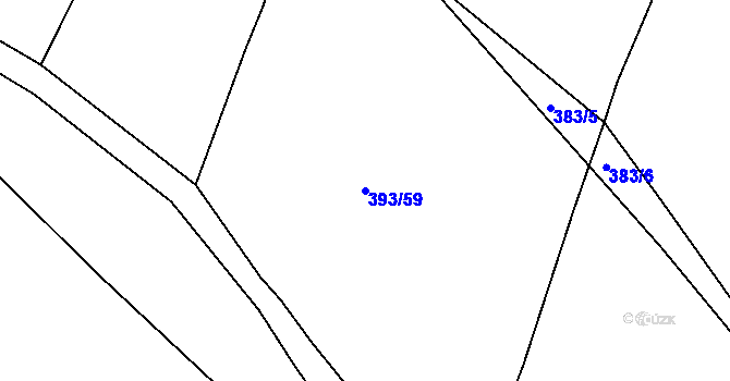 Parcela st. 393/59 v KÚ Klokoty, Katastrální mapa