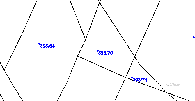 Parcela st. 393/70 v KÚ Klokoty, Katastrální mapa