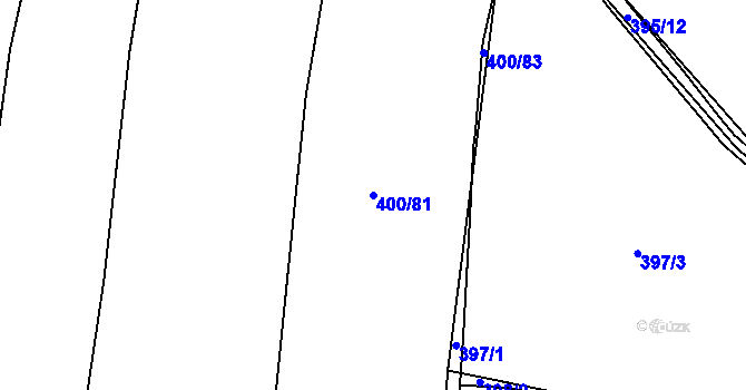 Parcela st. 400/81 v KÚ Klokoty, Katastrální mapa