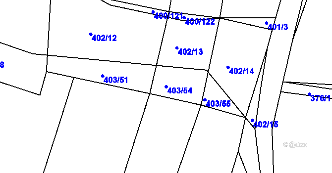 Parcela st. 403/54 v KÚ Klokoty, Katastrální mapa