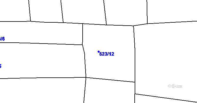 Parcela st. 523/12 v KÚ Klokoty, Katastrální mapa